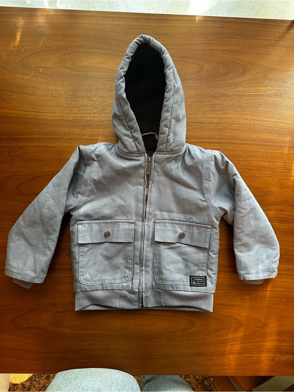 Ben Sherman Gray Hooded Puffer Jacket for Kids